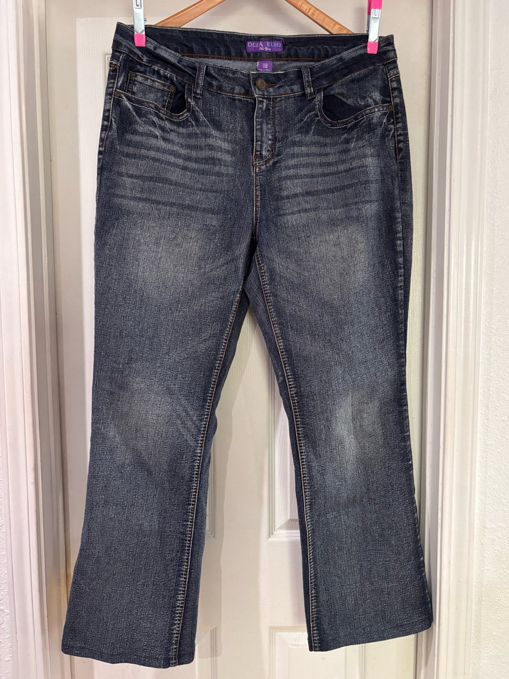 NWOT Deja Bleu New York Bootcut Whiskered Jeans Junior Plus Size 18